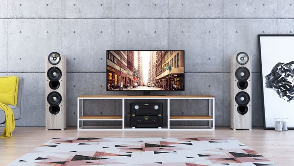 TV Lowboard im industriellen Loft-Stil und modernem Design